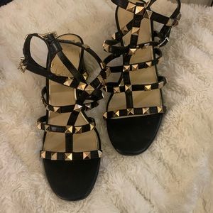 Jessica Simpson black studded shoes